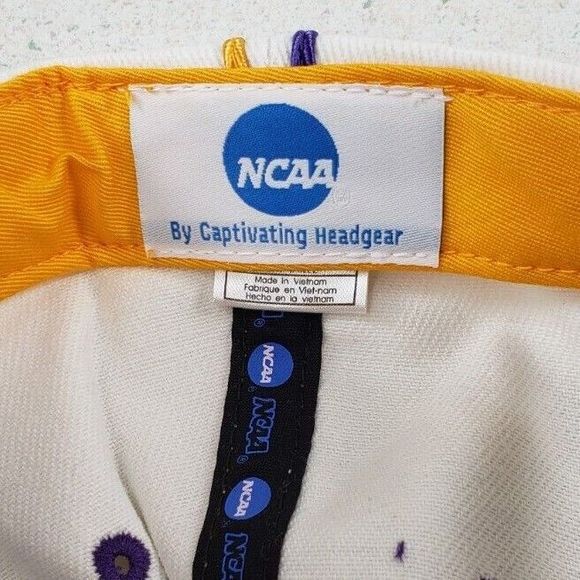 LSU TIGERS Adjustable Back Baseball Hat 3D Purple Yellow Fighting Tigers NWT - Picture 11 of 12